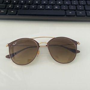Brown and gold Phantos ray ban sunglasses